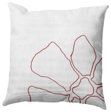 Petal Lines Decorative Throw Pillow, Coral/White, 20x20"
