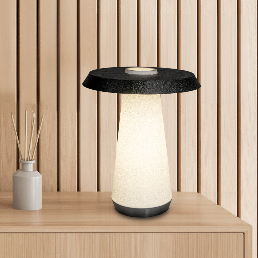 Mid-Century Minimalist Plant-Based PLA 3D Printed Dimmable LED Table Lamp, White