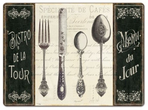 CounterArt French Menu Hardboard Placemat, Set of 2