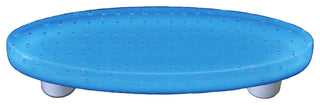 Art Glass Bubbles Pull Oval, Alum Post, Bubbles Light Cyan