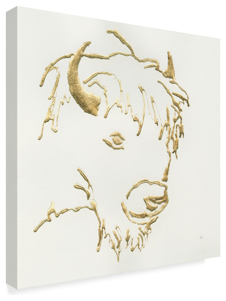 Chris Paschke ''Gilded Buffalo'' Canvas Art, 35"x35"