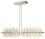 Gossamer Large LED Pendant, Sterling Finish, Modern Brass Accents