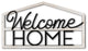 23.63" White and Black Wood and Metal Welcome Home Wall Art