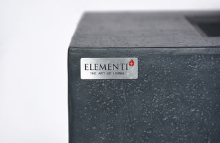 Bergen Square Dark Grey Concrete 40" Natural Gas Fire Table by Elementi Plus