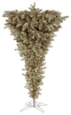 Vickerman Upside Down Artificial Tree, Tree: Champagne, 7.5', Lights: Clear