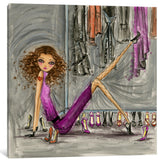 "Model Behavior #8" Canvas Art Print By Bella Pilar, 18x1.5x18