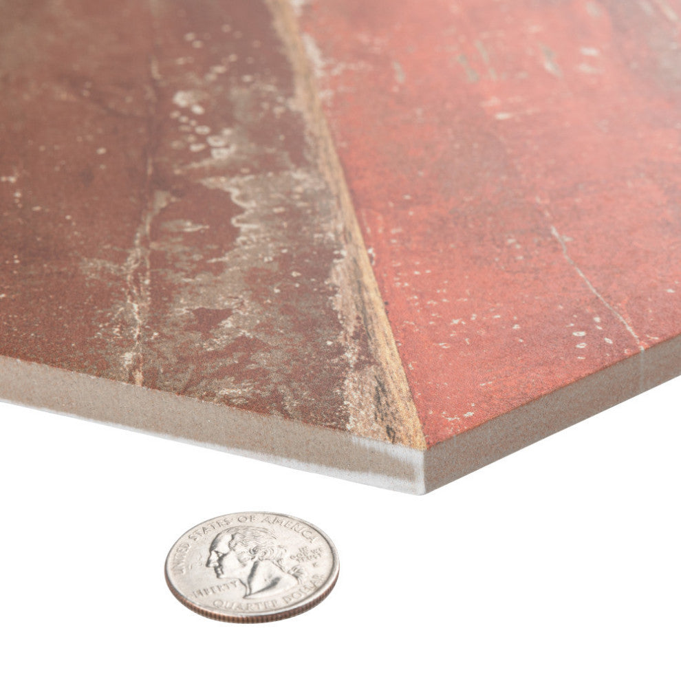 Karacter Hex Porcelain Floor and Wall Tile Sample