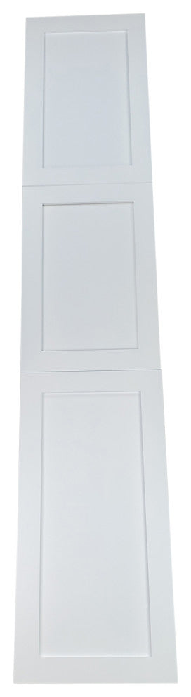 Fruitville Shaker Style Frameless Recessed Wood Pantry Cabinet, 14x78, White Enamel