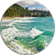 Exotic Tropical Beach Blue Waters, Beach Round Wall Art, 11"