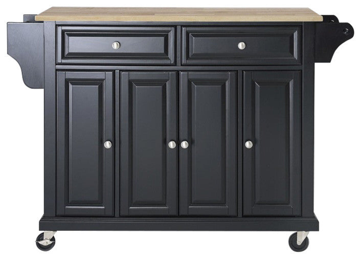 Natural Wood Top Kitchen Cart, Island
