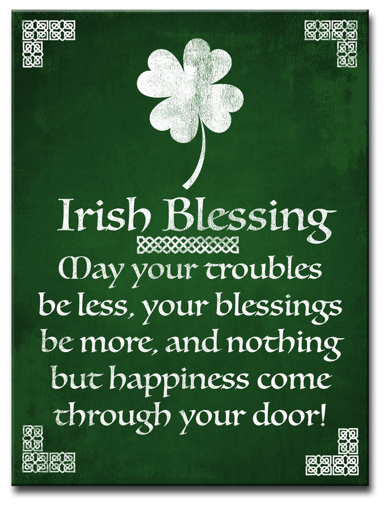 Ready2HangArt 'Irish Blessing' Canvas Art, (S) 12" Hx12" W