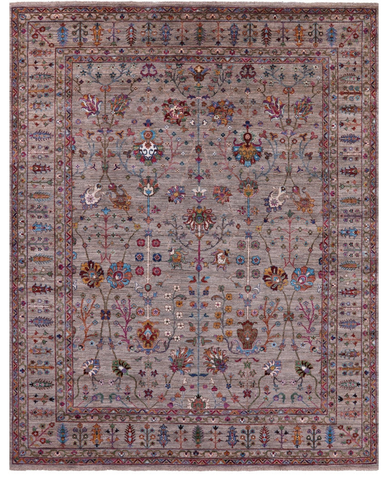 8' 0" X 10' 2" Persian Tabriz Hand-Knotted Wool Rug Q8180