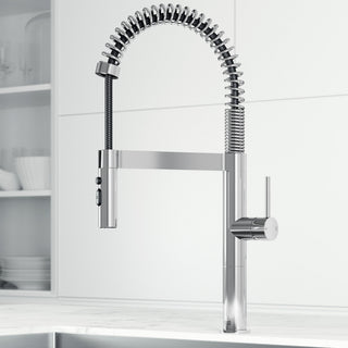 VIGO Edison Pro 20" H Single Handle Pull-Down Sprayer Kitchen Faucet, Chrome