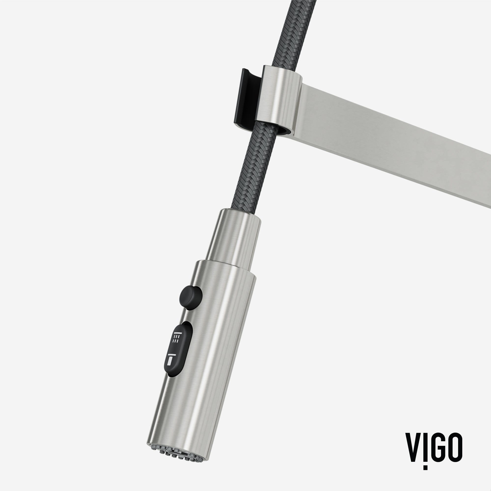 VIGO Edison Pro 20" H Single Handle Pull-Down Sprayer Kitchen Faucet, Stainless Steel