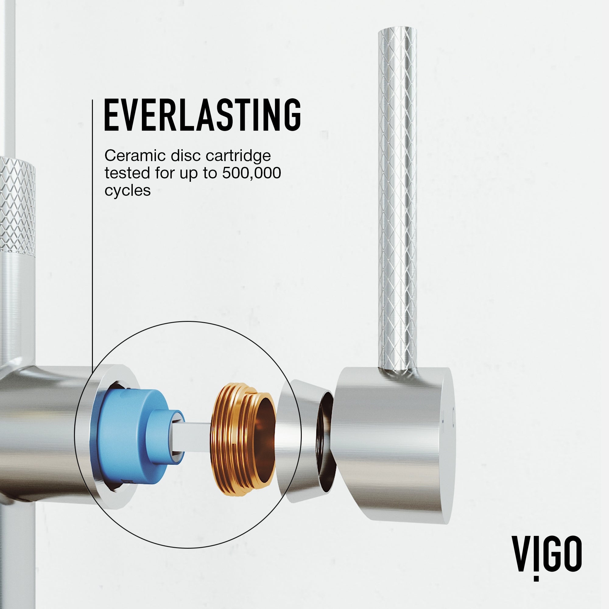 VIGO Bristol 19" H Single Handle Pull-Down Sprayer Kitchen Faucet, Stainless Steel, Without Extras