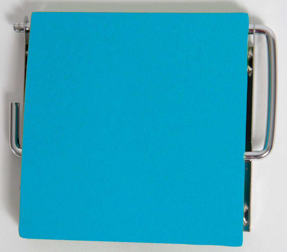 Wall Mounted Toilet Paper Holder Tissue One Roll Dispenser Finish: Blue aqua