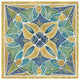 "Free Bird Mexican Tiles II" Digital Paper Print by Daphne Brissonnet, 38"x38"