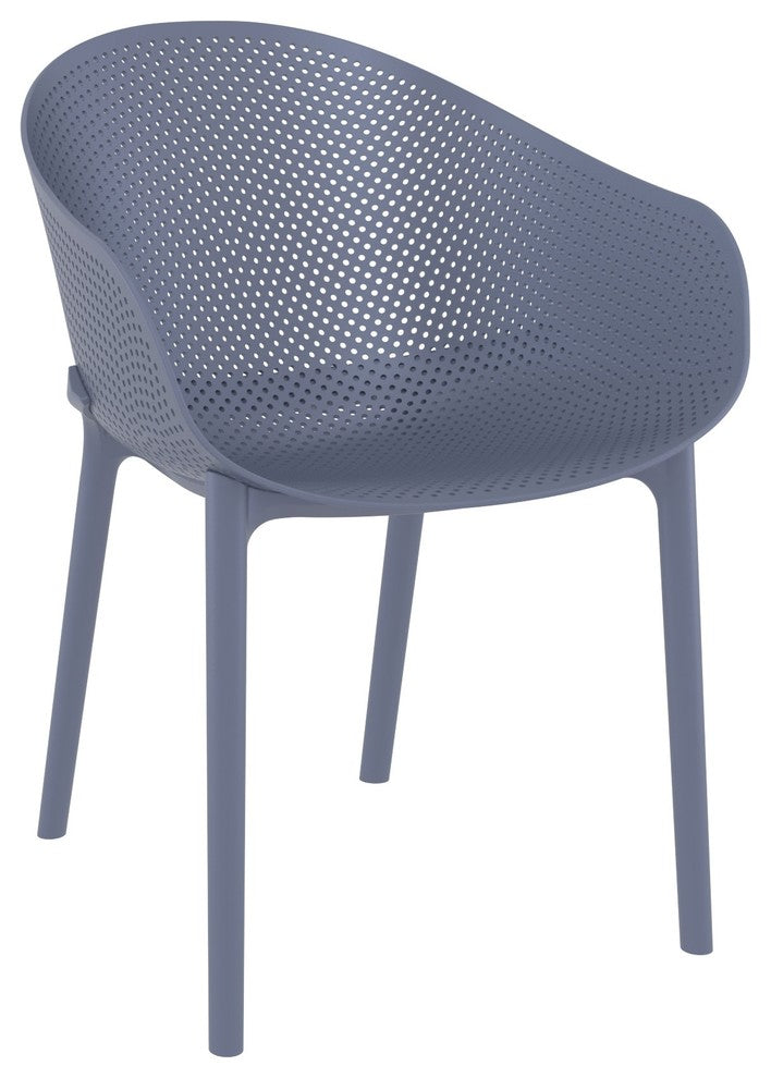 Compamia Sky Outdoor Dining Chair, Set of 2, Dark Gray