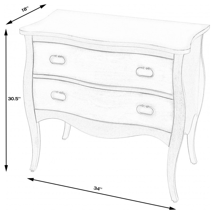 Rochelle Brown 2 Drawer Chest