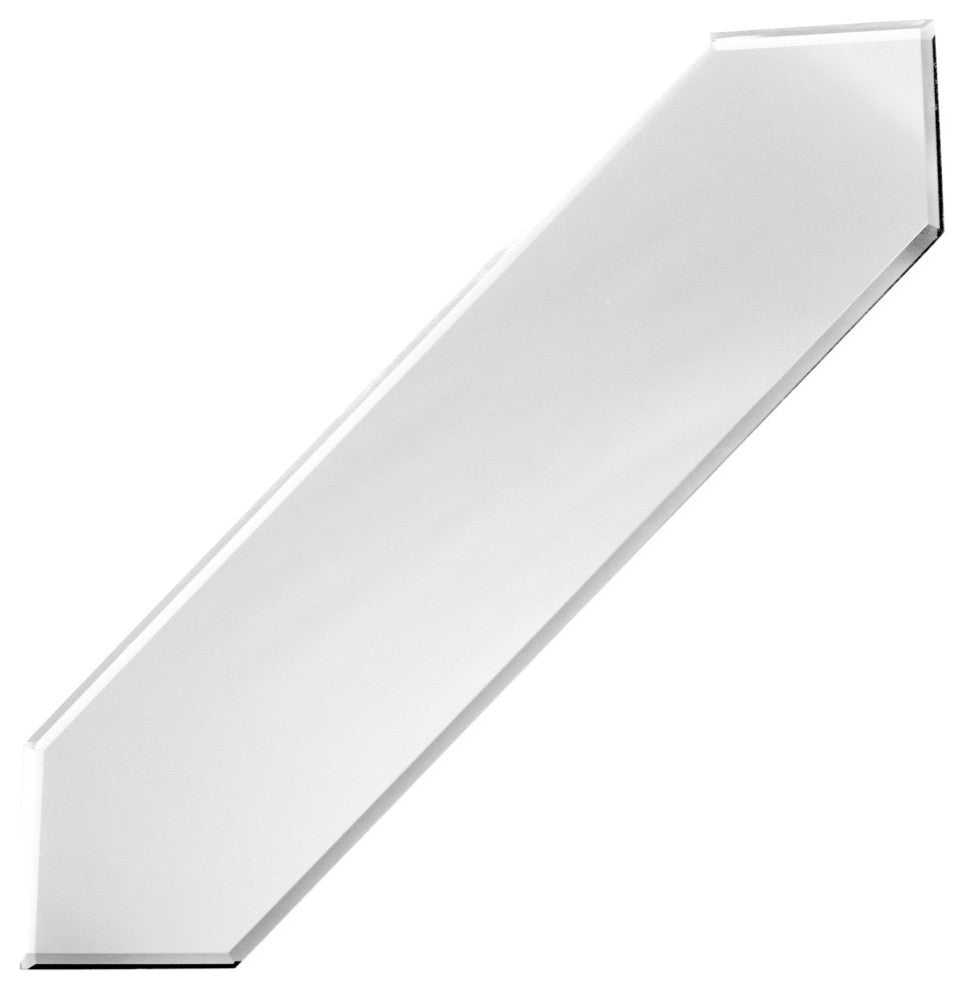 Reflections Peel & Stick 3x12 in Beveled Mirror Picket Tile in Silver