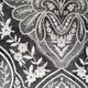 Leone Damask Dark Gray Throw Pillow 21x21, with Polyfill Insert