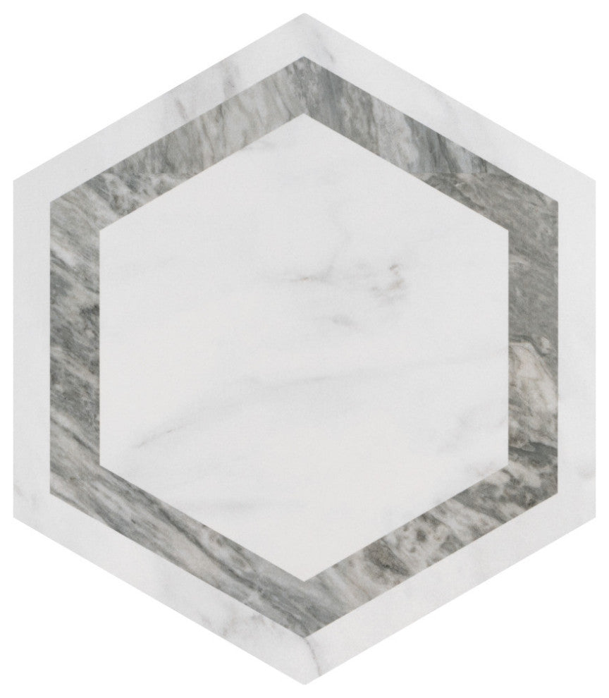 Marbilia Hex Venato Grey Geo with Biotech Porcelain Floor and Wall Tile