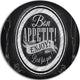 Lettering On A Plate, Digital Art Round Metal Wall Art, 11"