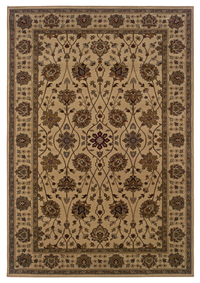 Oriental Weavers Tybee Collection Beige/Green Floral Indoor Area Rug 8'2"X10'