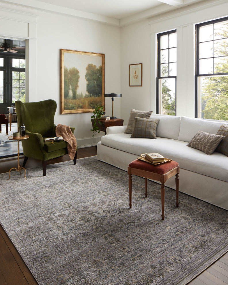 Jean Stoffer x Loloi Bradbury Grey / Multi 2'-6" x 8'-0" Runner Rug