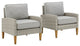 Crosley Furniture Capella Outdoor Wicker / Rattan 2 Piece Chair Set in Gray