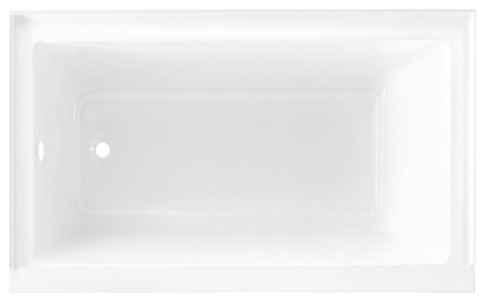 Voltaire 54x30, Acrylic Glossy White, Alcove, Bathtub, Left-Hand Drain