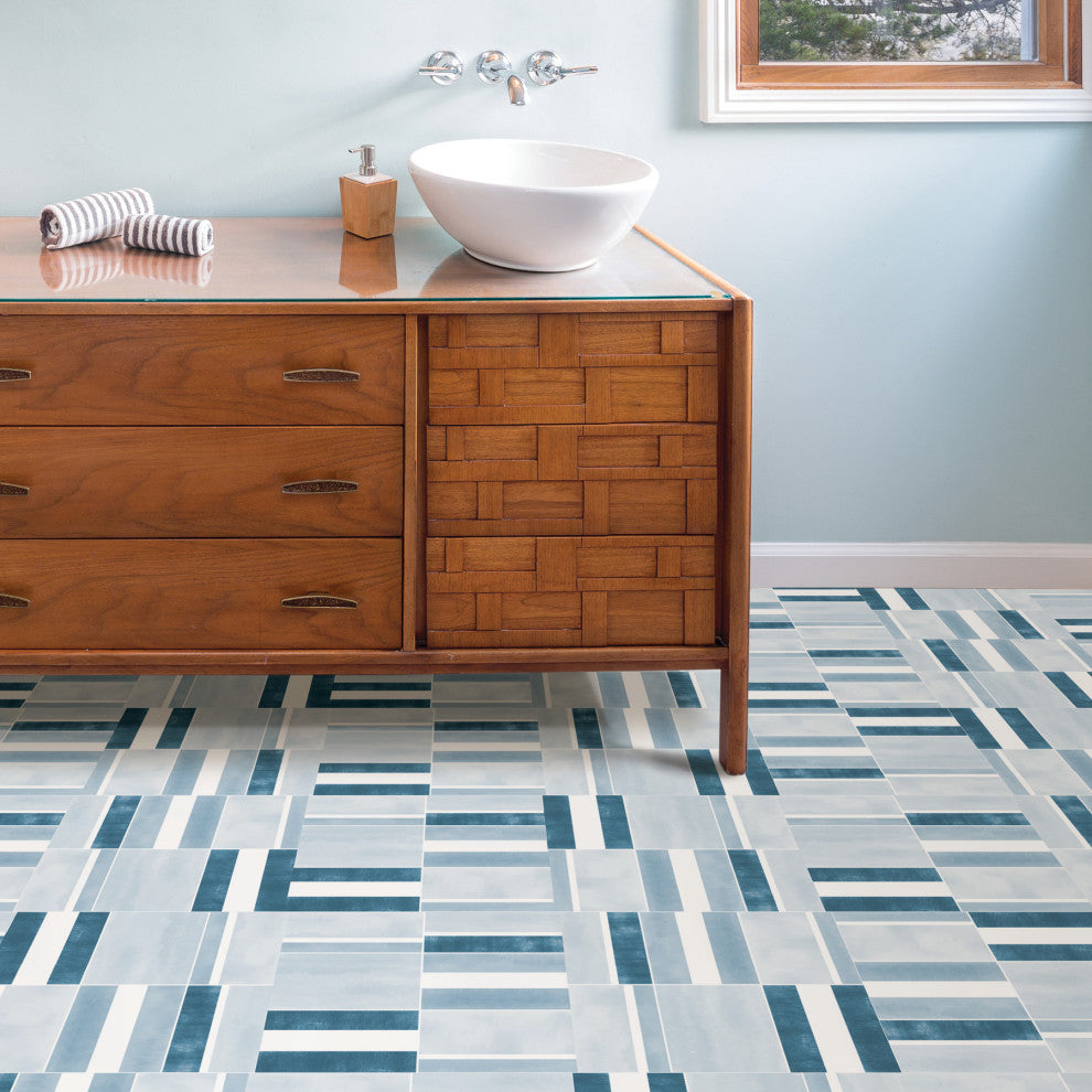 Azure Peel and Stick Floor Tiles, Box