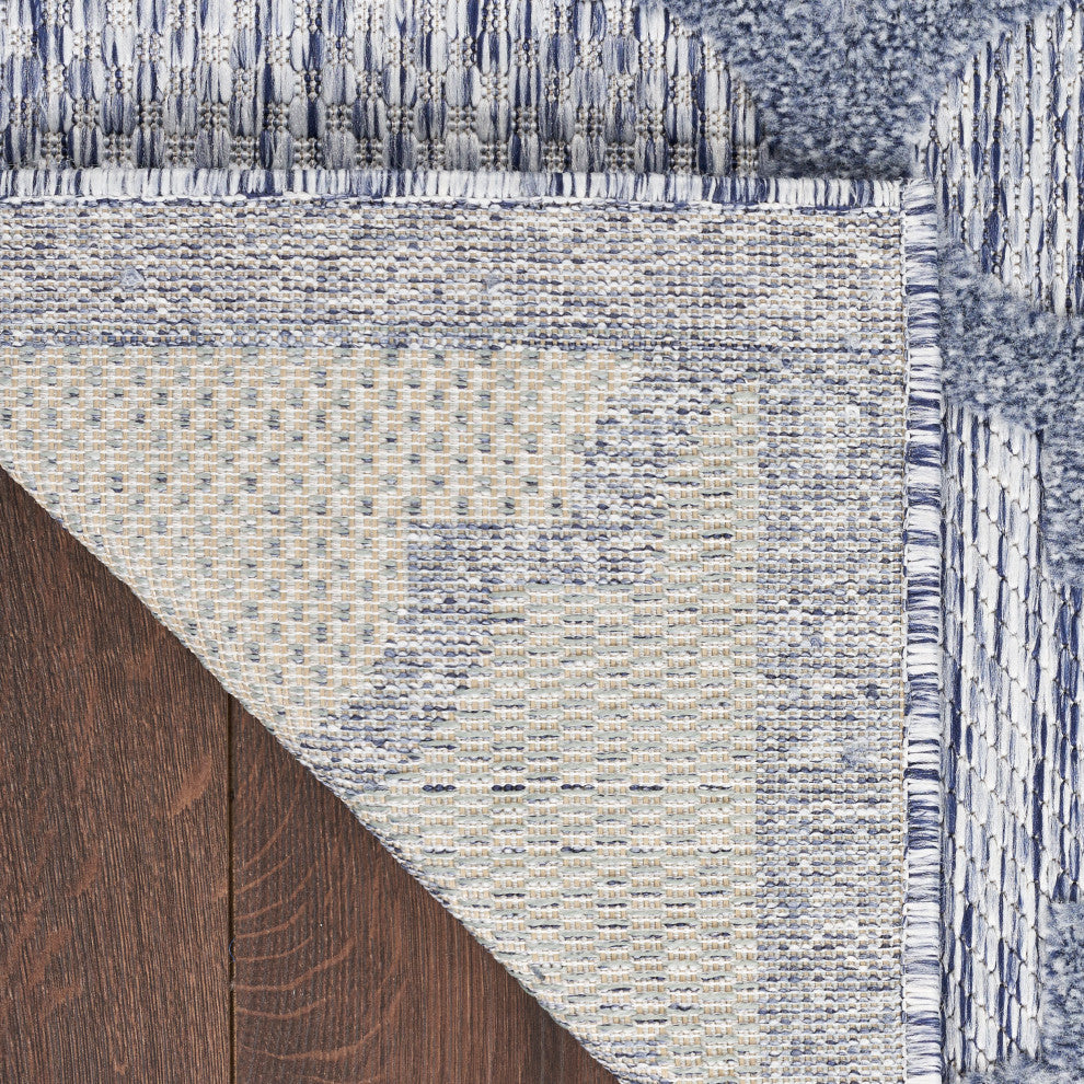 Nourison Easy Care 5' x 7' Denim Blue Modern Area Rug