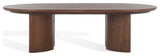 Safavieh Couture Barnard Oval Wood Coffee Table, Walnut
