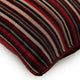 Decorative Striped Red Jacquard Silk 24"x24" Pillow Cover, Striped Right