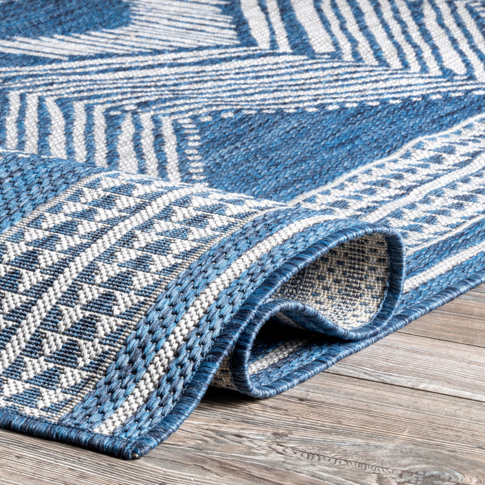 Nuloom Ranya Tribal Indoor/Outdoor Rug, Blue 2'x3'