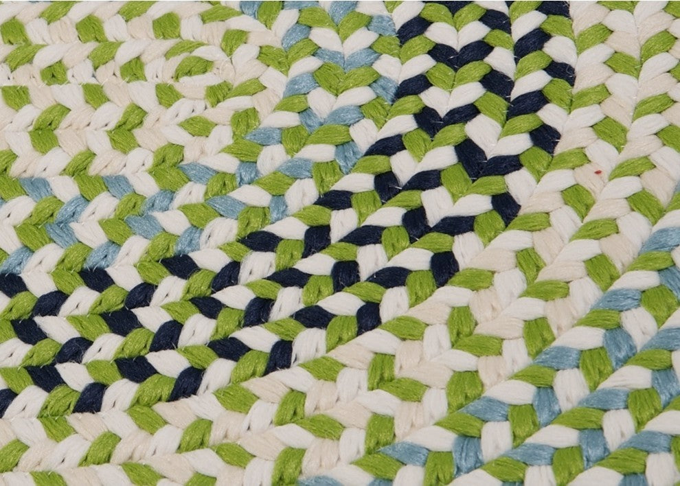 Colonial Mills Carousel OU59 Neon Navy Indoor/Outdoor Area Rug, Oval 4'x6'