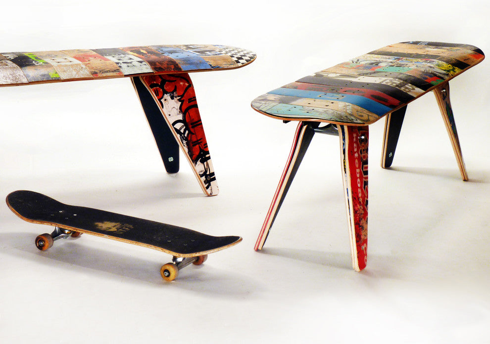 Deckbench - Recycled Skateboard Bench, 60" Deckbench - Three Seater