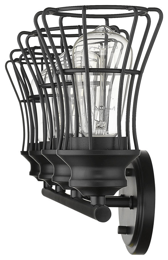 Piers 4-Light Matte Black Vanity