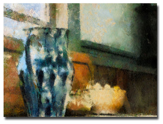 'Still Life with Blue Jug' Canvas Art by Lois Bryan