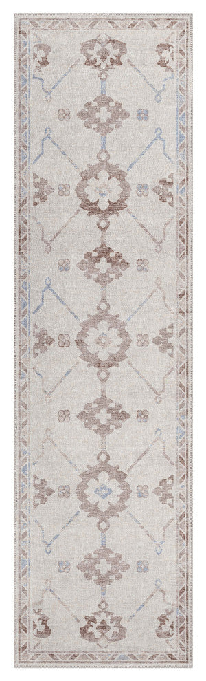 Indoor/Outdoor Sedona SN16 Parchment Machine Washable 2'3" x 10' Runner Rug