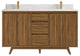 Madison Teak 60 Double Bathroom Vanity in Dark Natural 1.5" Empira Quartz