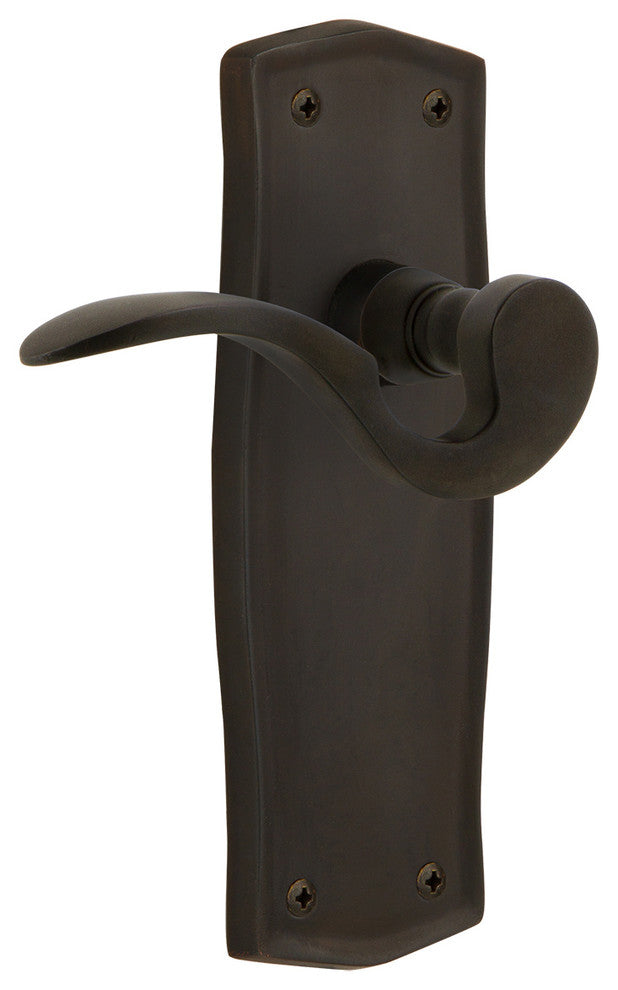 Prairie Plate With Manor Lever, Oil-Rubbed Bronze, Passage, Non-Handed