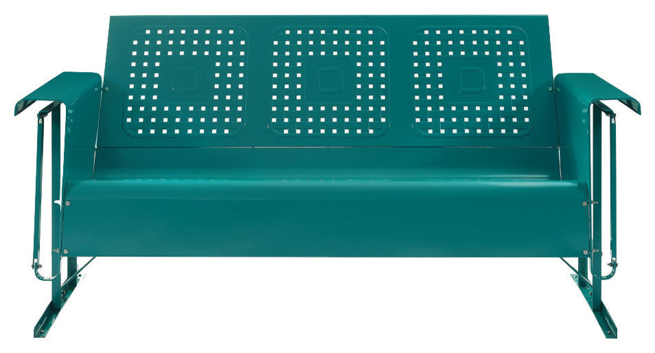 Bates Metal Sofa Glider, Turquoise