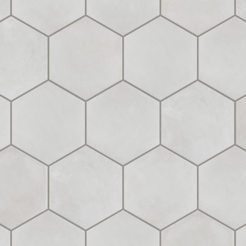 Matter Hex Bone Porcelain Floor and Wall Tile