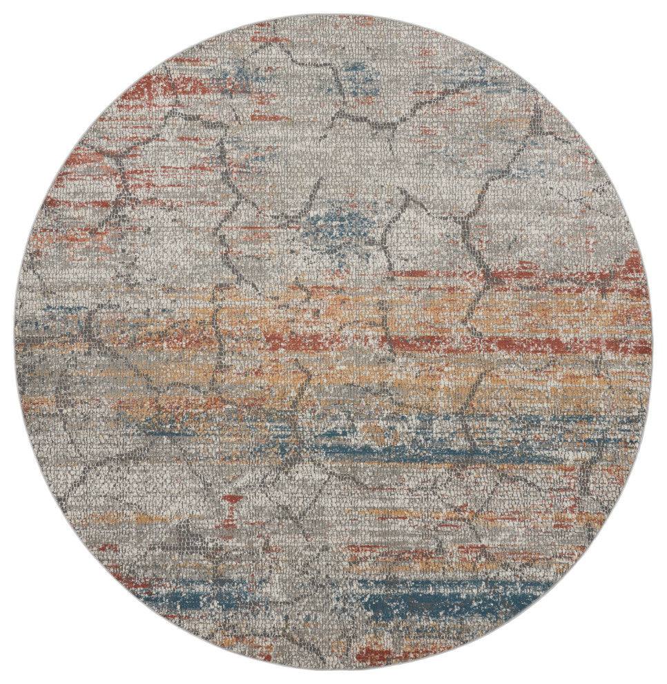 Nourison Rustic Textures Rus11 Vintage and Distressed Rug, Multicolor, 9'3"x12'9"