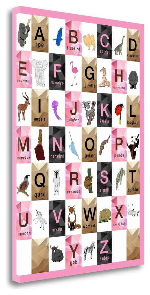 "Alphabet - Girls" By Aubree Perrenoud, Giclee Print on Gallery Wrap Canvas