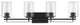 Orella 4-Light Matte Black Sconce