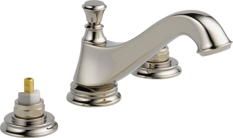 Delta Cassidy 2-Handle Bathroom Faucet - Less Handles, Polished Nickel