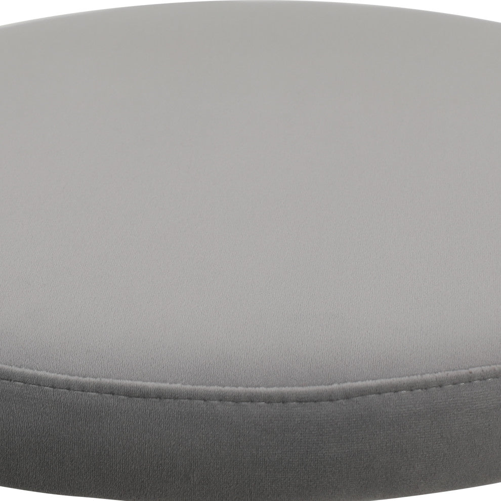 LeisureMod Euston Wicker Bar Stool With Black Steel Frame and Footrest, Gray